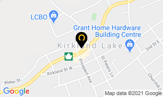 Pagoda Restaurant in Kirkland Lake map
