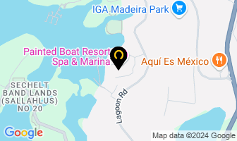 Painted Boat Resort Spa &Amp;Amp; Marina in Madeira Park map