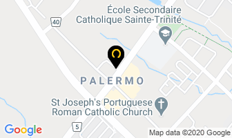 Palermo United Church in Burlington map