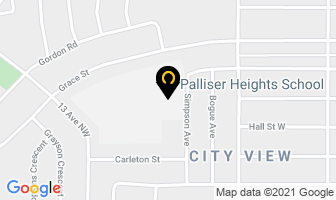 Palliser Heights School in Moose Jaw map