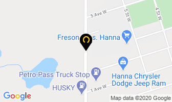 Palliser Municipal Services in Hanna map