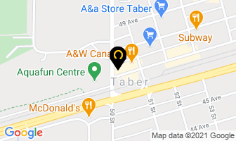 Panago Pizza in Taber map
