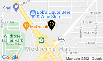 Panorama Lanes in Medicine Hat map