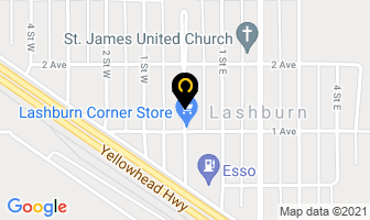 Paradise Hill Foodtown in Lashburn map