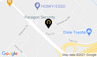Paragon Security in Mississauga map