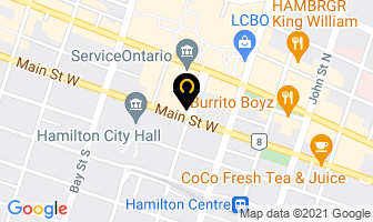 Pardon Applications Of Canada in Hamilton map