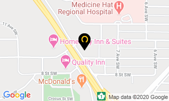 Park Lane Motor Hotel in Medicine Hat map