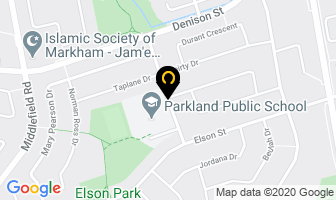 Parkland Child Care Centre in Markham map