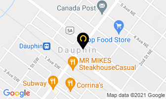 Parkland Job Opportunity Centre in Dauphin map
