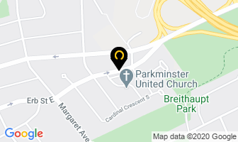 Parkminste United Church in Kitchener map