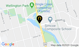 Parkside Dental in Simcoe map