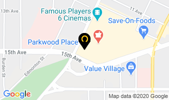 Parkwood Place in Prince George map