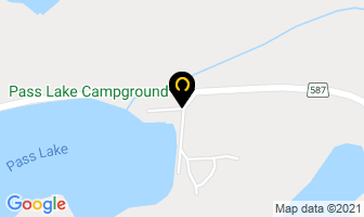 Pass Lake Campground in Thunder Bay District map