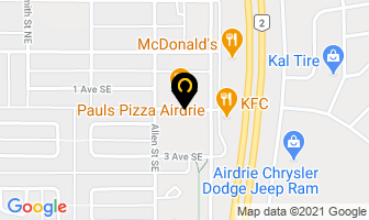 Paul's Pizza & Steak House in Airdrie map