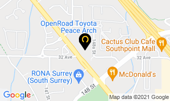 Peace Arch Toyota in Surrey map