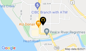 Peace Region Dance Society in Peace River map