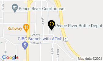 Peace River Bottle Depot in Peace River map