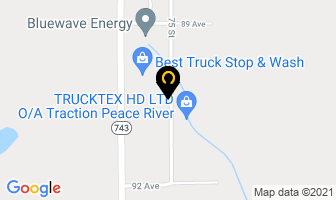 Peace Truck & Trailer Ltd in Peace River map