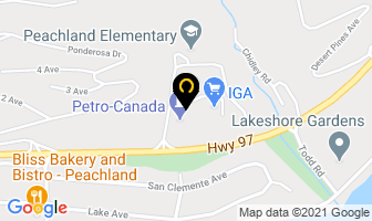 Peachland Liquor Store in Peachland map