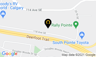 Peak Installations Inc in Calgary map