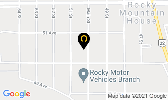 Pearl Restaurant in Rocky Mountain House map