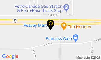 Peavey Mart in Grande Prairie map