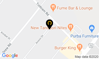 Peel Label Inc in Mississauga map