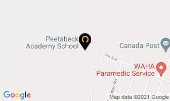 Peetabeck Academy School in Cochrane District map