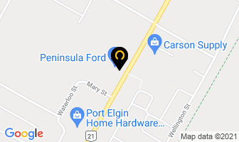 Peninsula Ford Lincoln in Waterford map