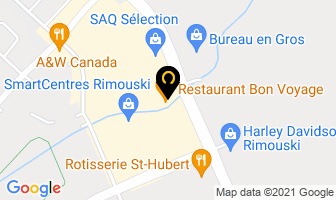 Penningtons in Rimouski map
