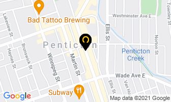 Pennyfarthing Gifts & Cards in Penticton map