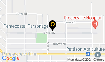 Pentecostal Parsonage in Preeceville map