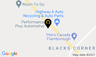 Performance Plus Automotive in Hamilton map