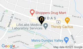 Perkins + Will Canada in Dundas map