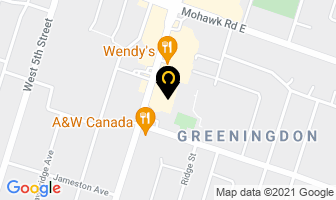 Personal Service Coffee in Hamilton map