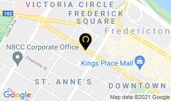 Peter Adam Law Office in Fredericton map