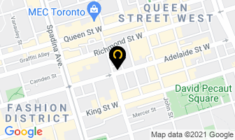 Peter St Condos in Toronto map