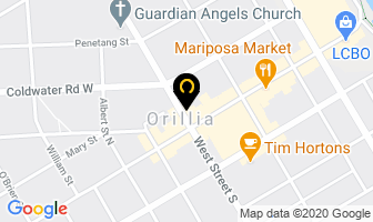 Peterson Nils in Orillia map