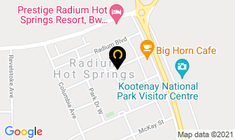 Piccadilly Motel in Radium Hot Springs map