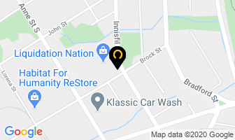 Pierre's Auto Body in Barrie map