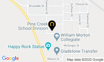 Pine Creek School Division in Gladstone map