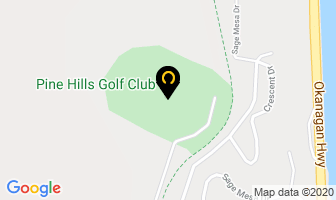 Pine Hills Golf Club in Penticton map