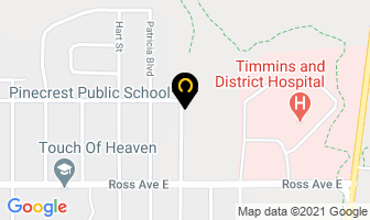 Pinecrest Public School in Steinbach map