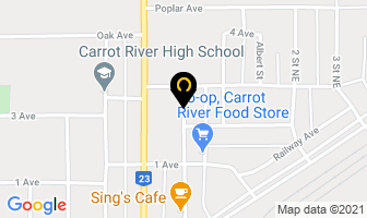 Pioneer Place in Carrot River map