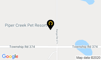 Piper Creek Pet Resort in Red Deer map