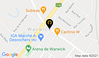 Pisciculture Gilles Laroche in Warwick map