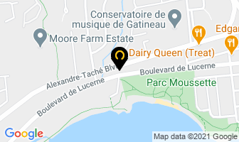 Pizza Cafe Tache in Gatineau map