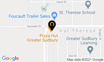 Pizza Hut in Val Therese map