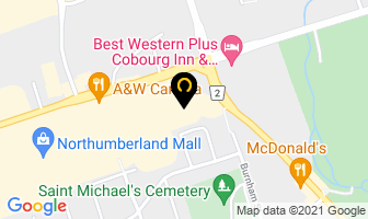Pizza Hut in Cobourg map