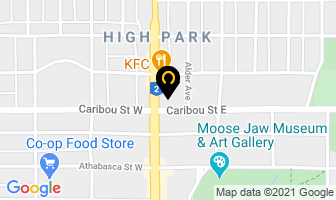 Pizza Hut in Moose Jaw map